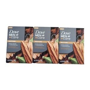 3x Dove Men+Care 4-in-1 Plant-Based Cleansing Hair Body Face Shaving Bar Soap